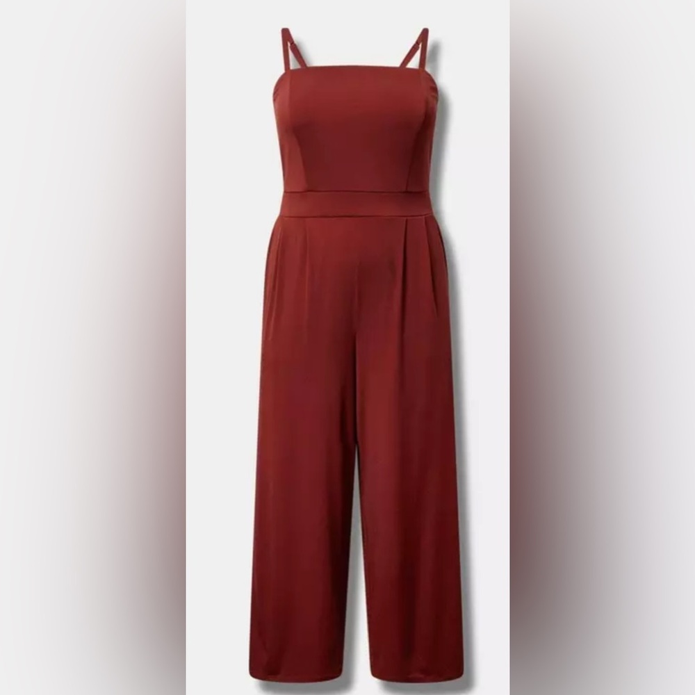 Torrid Studio Knit Tube Top Wide Leg Jumpsuit